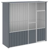 vidaXL Woliera, antracytowa, 215x78x200 cm, galwanizowana stal