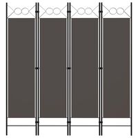 vidaXL Divisória de quarto com 4 painéis 160x180 cm antracite