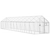 vidaXL Aviary Silver 1.79x10x1.85 m Aluminium