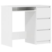 vidaXL Письмовий Стіл Глянцевий Білий 90x45x76 см ДСП