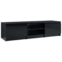 vidaXL TV-taso korkeakiilto musta 140x40x35,5 cm lastulevy