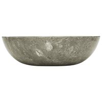 vidaXL Umyvadlo šedé Ø 40 x12 cm mramor