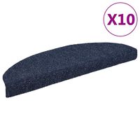 vidaXL Maty na schody samoprzylepne 10 szt. 65x21x4 cm niebieskie półokrągłe duże