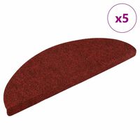 vidaXL Samolepící nášlapy na schody 5 ks červené 56x17x3 cm vpichované