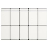 vidaXL Parete Espositiva Pieghevole 15 Pannelli 302x200 cm Bianchi