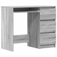 vidaXL Pisalna miza siva sonoma 90x45x76 cm konstruiran les