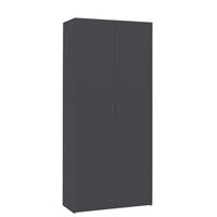 vidaXL Scarpiera Grigia 80x35,5x180 cm in Legno Multistrato
