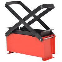 vidaXL Paper Log Briquette Maker Steel 34x14x14 cm Black and Red
