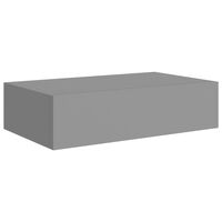 vidaXL Scaffale con Cassetti da Parete Grigio 40x23,5x10 cm in MDF