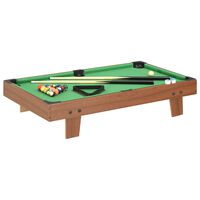vidaXL barna és zöld mini biliárdasztal 92 x 52 x 19 cm