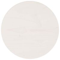 vidaXL Bordsskiva vit Ø30x2,5 cm massiv furu