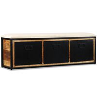 vidaXL Cassapanca con 3 Cassetti Legno di Mango 120x30x40 cm