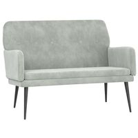 vidaXL Panca Grigio Chiaro 108x79x79 cm in Velluto