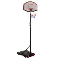 vidaXL Supporto per Pallacanestro Nero 216-250 cm Polietilene
