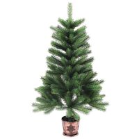 vidaXL Árvore de Natal artificial agulhas realistas 90 cm verde