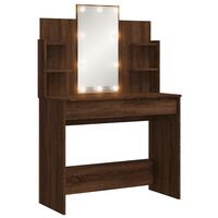 vidaXL Kaptafel met LED-verlichting 96x40x142 cm bruin eikenkleur