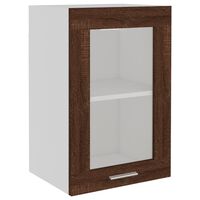 vidaXL Pensile Vetro Rovere Marrone 40x31x60 cm Legno Multistrato