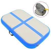 vidaXL Inflatable Gymnastics Mat with Pump 60x100x10 cm PVC Blue