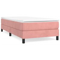 vidaXL Sängram rosa 90x200 cm sammet