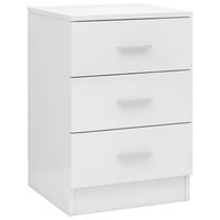 vidaXL Приліжкова тумба Глянцевий білий 38x35x56 см ДСП