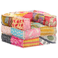 vidaXL Poef modulair stof patchwork