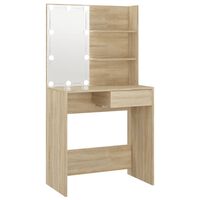 vidaXL Toeletta con LED Rovere Sonoma 74,5x40x141 cm