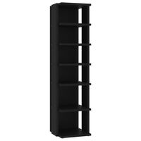 vidaXL Sapateira 27,5x27x102 cm derivados de madeira preto