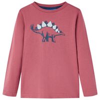 Kinder-Langarmshirt Dunkelrot 92