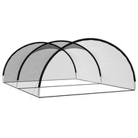 vidaXL Rete Gabbia da Battuta Baseball Nera 500x400x250cm Poliestere