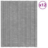 vidaXL 12 db ezüstszínű horganyzott acél tetőpanel 60 x 45 cm