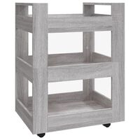 vidaXL Кухненска количка, сив сонома, 60x45x80 см, инженерно дърво