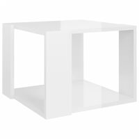 vidaXL Stolić za kavu visoki sjaj bijeli 40x40x30 cm konstruirano drvo