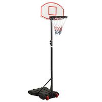 vidaXL fehér polietilén kosárlabda állvány 216-250 cm