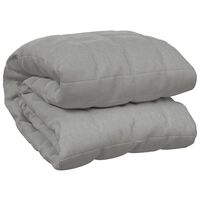 vidaXL Weighted Blanket Grey 135x200 cm Single 6 kg Fabric