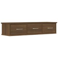 vidaXL Wandkast 88x26x18,5 cm bewerkt hout bruin eikenkleur