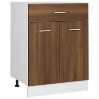 vidaXL Mobiletto Rovere Marrone 60x46x81,5 cm in Legno Multistrato