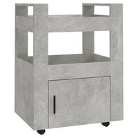 vidaXL Carrello da Cucina Grigio cemento 60x45x80 cm Legno Multistrato