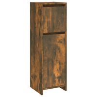 vidaXL Badkamerkast 30x30x95 cm bewerkt hout gerookt eikenkleurig
