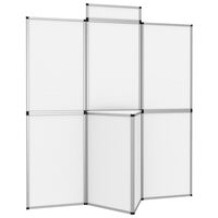vidaXL 8-Панельний Розкладний Виставковий Стенд зі Столом Білий 181x200 см