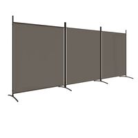 vidaXL 4枚パネル 間仕切り アントラシート 525x180cm 布張り