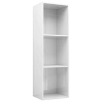 vidaXL Knihovna / TV skříňka bílá vysoký lesk 36x30x114 cm dřevotříska