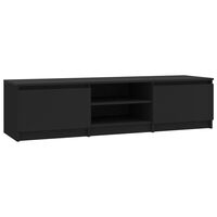 vidaXL Szafka pod TV, czarna, 140x40x35,5 cm, materiał drewnopochodny