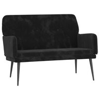 vidaXL Panca Nera 108x79x79 cm in Velluto