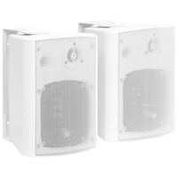 vidaXL Väggmonterade stereohögtalare 2 st vit inomhus/utomhus 100W