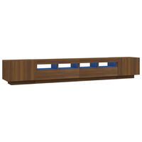 vidaXL Set Mobili TV 3pz con Luci LED Rovere Marrone Legno Multistrato