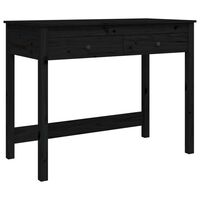 vidaXL Schreibtisch mit Schubladen Schwarz 100x50x78 cm Massivholz