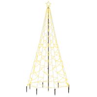 vidaXL LED-Weihnachtsbaum mit Metallstange 500 LEDs Warmweiß 3 m