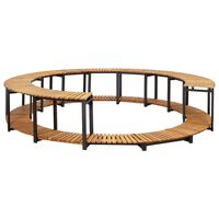vidaXL tömör akácfa pezsgőfürdőkeret 273 x 53 cm