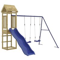 vidaXL Conjunto de brincar para exterior madeira de pinho impregnada