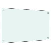 vidaXL Painel anti-salpicos de cozinha 70x40 cm vidro temperado branco
